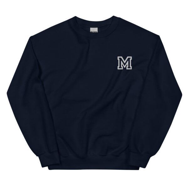 Personalized Sweatshirt with Embroidered Letter M