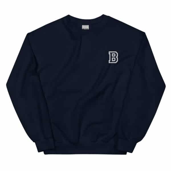 Personalized Sweatshirt with Embroidered Letter B